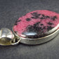 Pink Rhodonite Silver Pendant From Brazil - 2.2" - 23.0 Grams