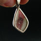 Pink Tourmaline In Quartz Crystal Silver Pendant from Brazil- 1.5" - 6.0 Grams