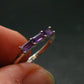 Natural Rich Purple Color Amethyst Sterling Silver Ring - 1.39 Grams - Size 7