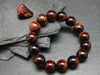 Bulls Eye (Red Tiger Eye) Genuine Bracelet ~ 7 Inches ~ 12mm Beads