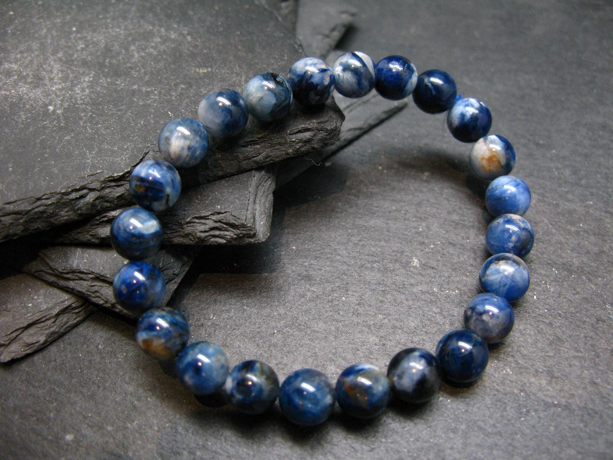 Dianite (Blue Jade) Genuine Bracelet ~ 7 Inches ~ 8mm Round Beads