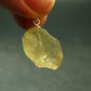 Gem Libyan Desert Glass Tektite Pendant Sterling Silver from Libya - 1.0" - 3.50 Grams