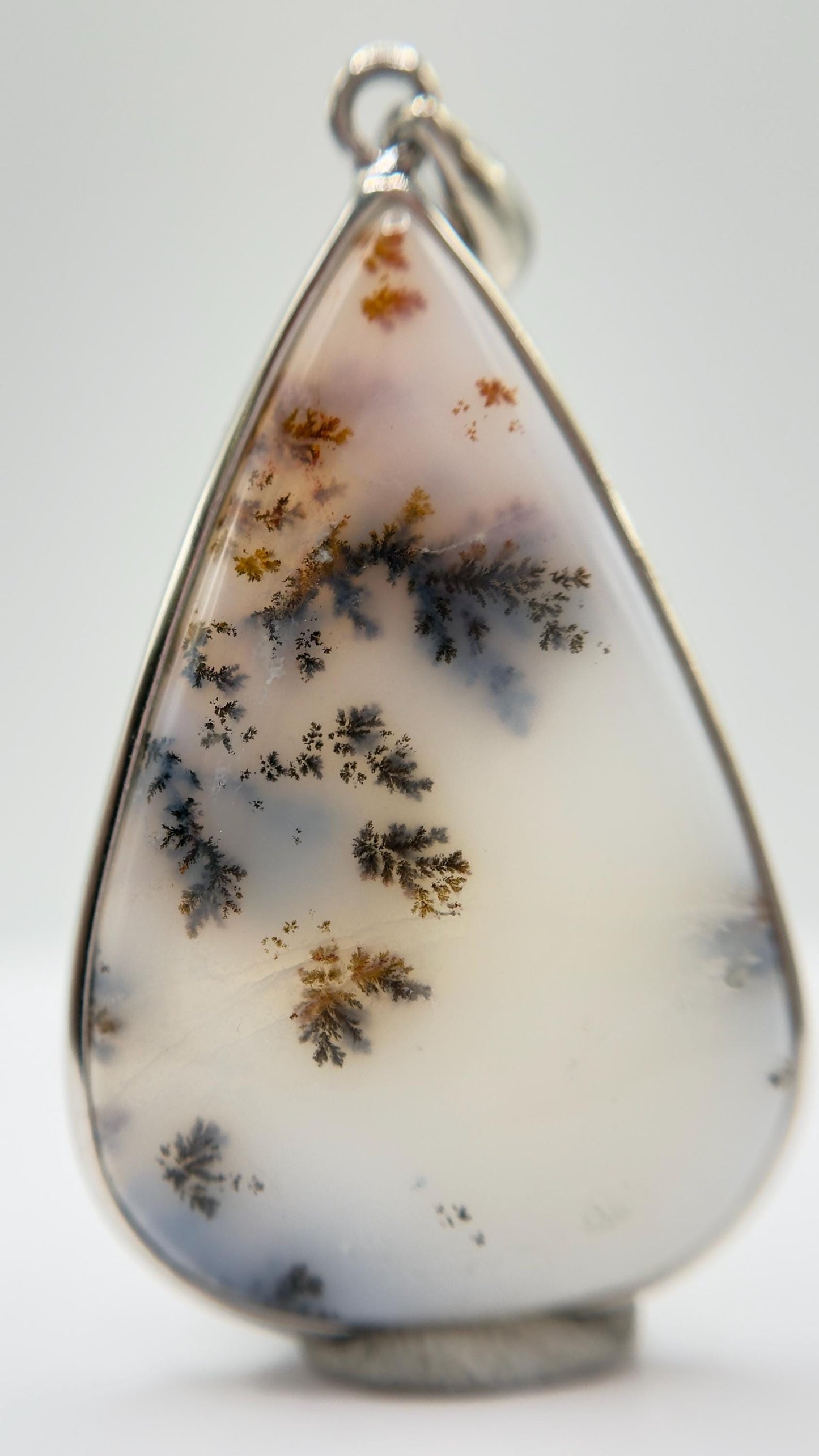 Agate Teardrop Pendant – Natural Scenic Pattern Statement Jewelry