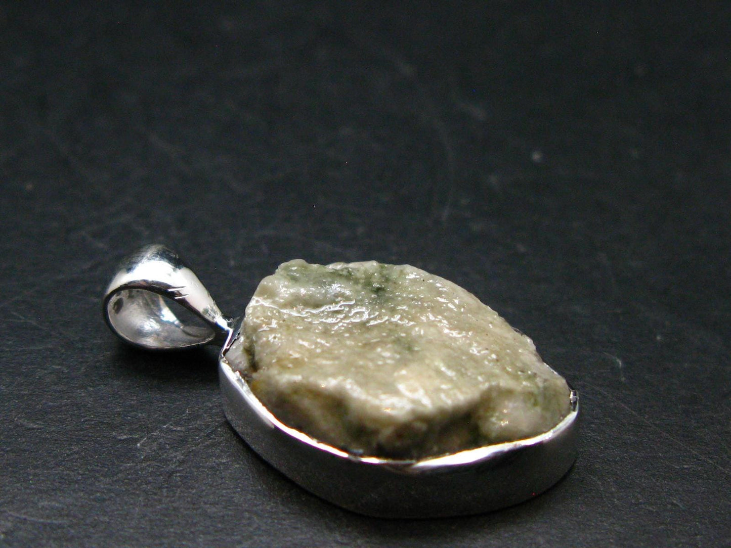 Phenakite Phenacite Silver Pendant from Brazil - 1.0 Inches - 3.0 Grams