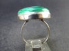 Malachite Cabochon Silver Ring - 16.5 Grams - Size 8
