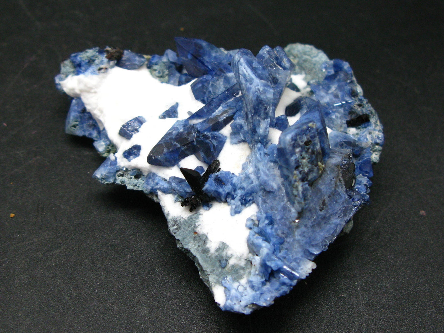 Museum Benitoite and Neptunite on Natrolite Cluster From California - 3.2"