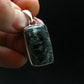 Nice Polished Seraphinite Clinochlore Stalactite Silver Plated Pendant From Russia - 1.4" - 6.09 Grams