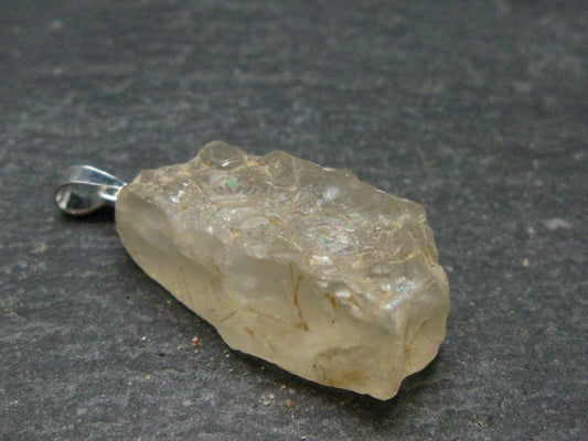 Rare Sanadine Golden Orthoclase Crystal Pendant From Madagascar - 1.3" - 4.51 Grams
