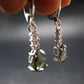 Moldavite Tektite Silver Earrings from Czech Republic - 2.61 Grams
