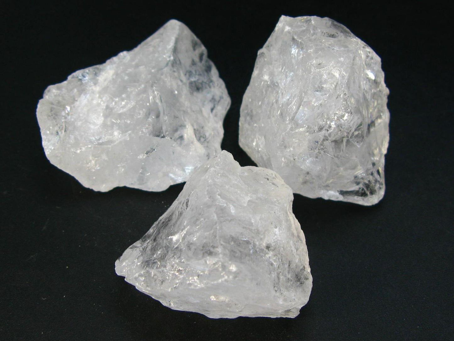 Lot of 3 Large Natural Raw Clear Quartz Crystal from Brazil