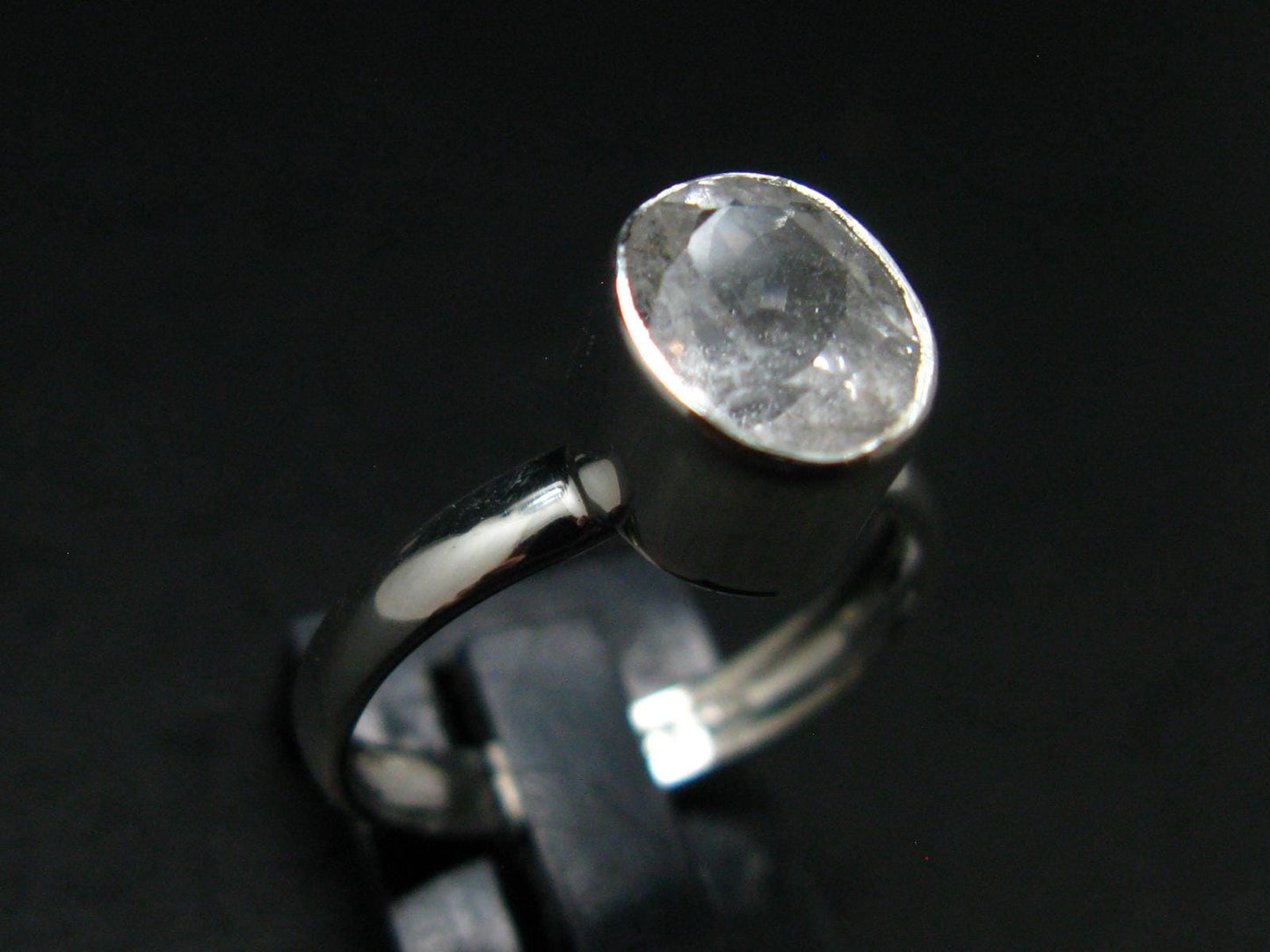 Phenakite Phenacite Crystal Silver Ring From Russia - Size 7 - 2.23 Grams