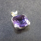 Genuine Rich Purple Faceted Amethyst Sterling Silver Pendant From Brazil - 0.7" - 3.72 Grams