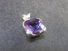 Genuine Rich Purple Faceted Amethyst Sterling Silver Pendant From Brazil - 0.7" - 3.72 Grams