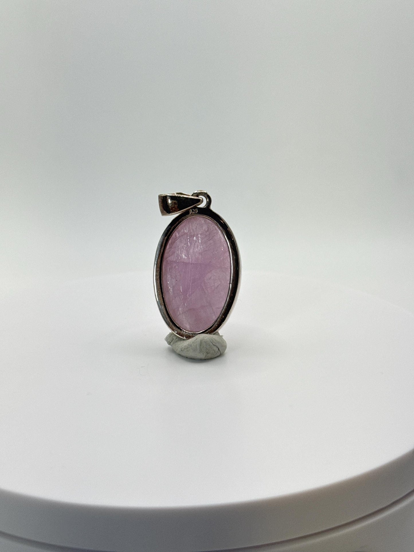 Natural Pink Kunzite Pendant | Sterling Silver, Heart Chakra Stone