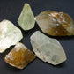 Lot of 5 Natural Green Brownish Rough Calcite from Mexico