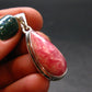 Rhodochrosite Silver Plated Pendant From Argentina - 1.4" - 6.73 Grams