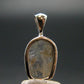 Gray Herderite Silver Pendant from Africa - 0.7" - 1.18 Grams