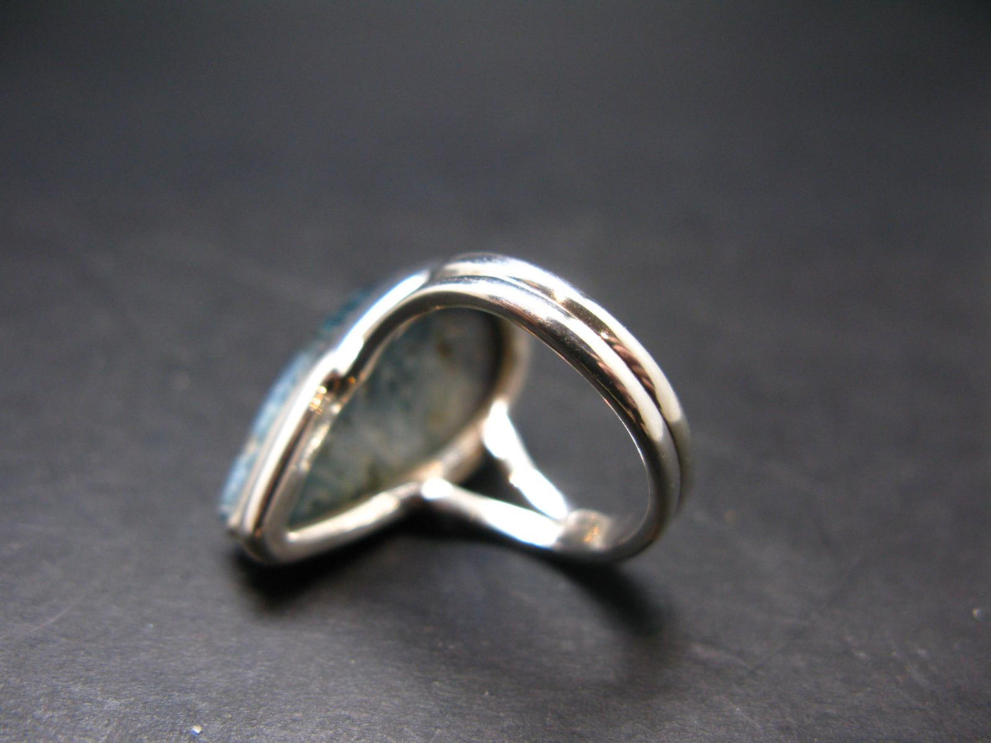 Blue Ice Glacierite Silver Ring from Indonesia - Size 6- 6.49 Grams