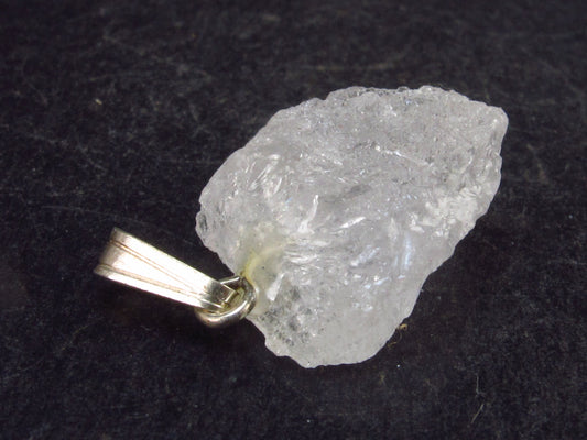 Very Nice Pink Morganite Silver Pendant From Brazil - 0.9" - 2.65 Grams