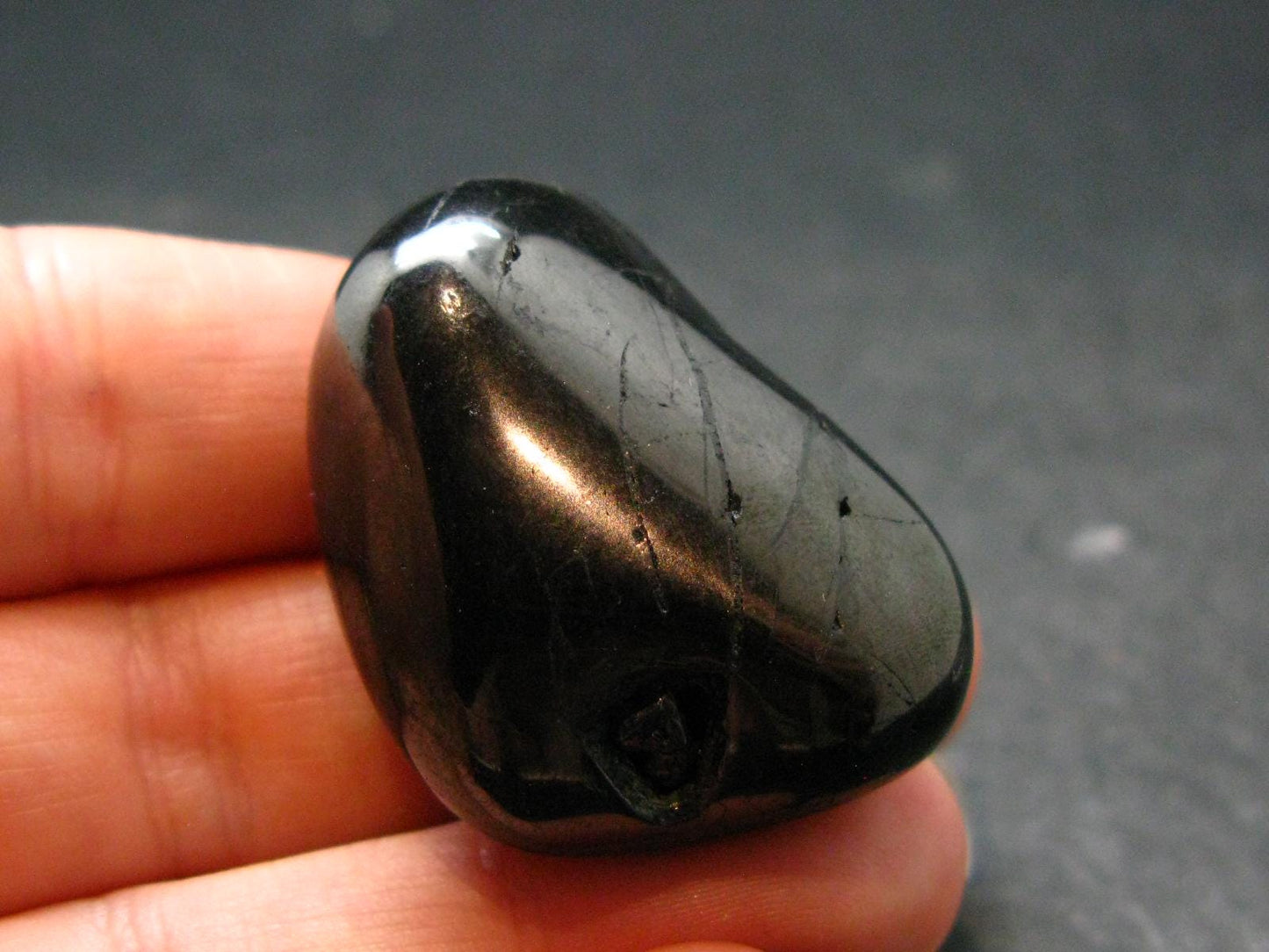 Elite Shungite Tumbled Piece from Russia - 1.4" - 17.69 Grams