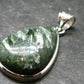 Seraphinite Clinochlore Silver Pendant From Russia - 1.5'' - 8.05 Grams