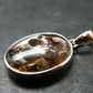Rare Brahin Meteorite Slice With Olivine Pallasite Silver Pendant from Belarus - 1.0" - 3.0 Grams