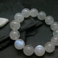 Moonstone Genuine Bracelet ~ 7.5 Inches ~ 18mm Round Beads