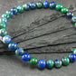 Quantum Quattro (Dioptase Chrysocola Malachite Shattuckite) Genuine Bracelet ~ 7 Inches ~ 6mm Round Beads