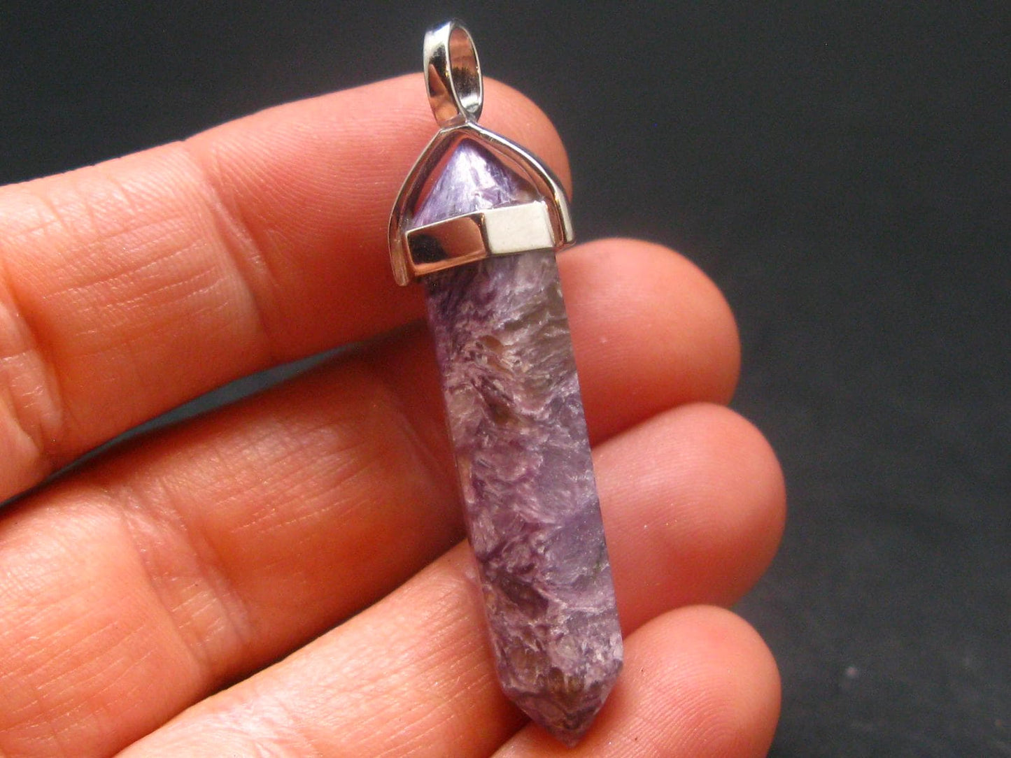 Rare High-Quality Charoite Pendant From Russia - 1.7" - 5.30 Grams