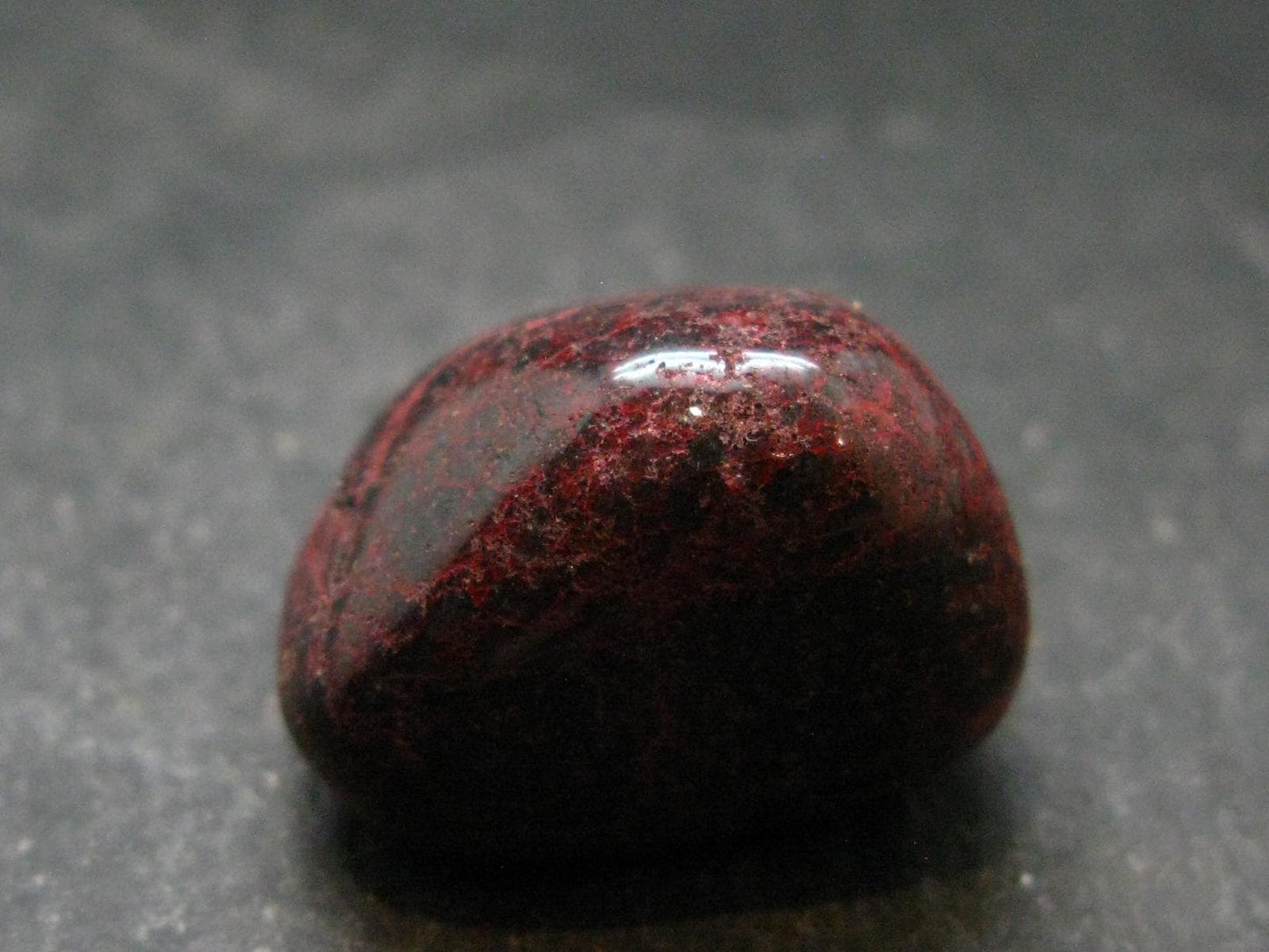 Red Cinnabar Cinabar Tumbled Piece From Spain - 18.65 Grams - 0.9"
