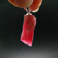Rare Raw Rhodonite Silver Pendant From Brazil - 1.1" - 2.41 Grams