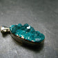 Dioptase Crystal Silver Pendant from Congo - 6.35 Grams - 1.4"