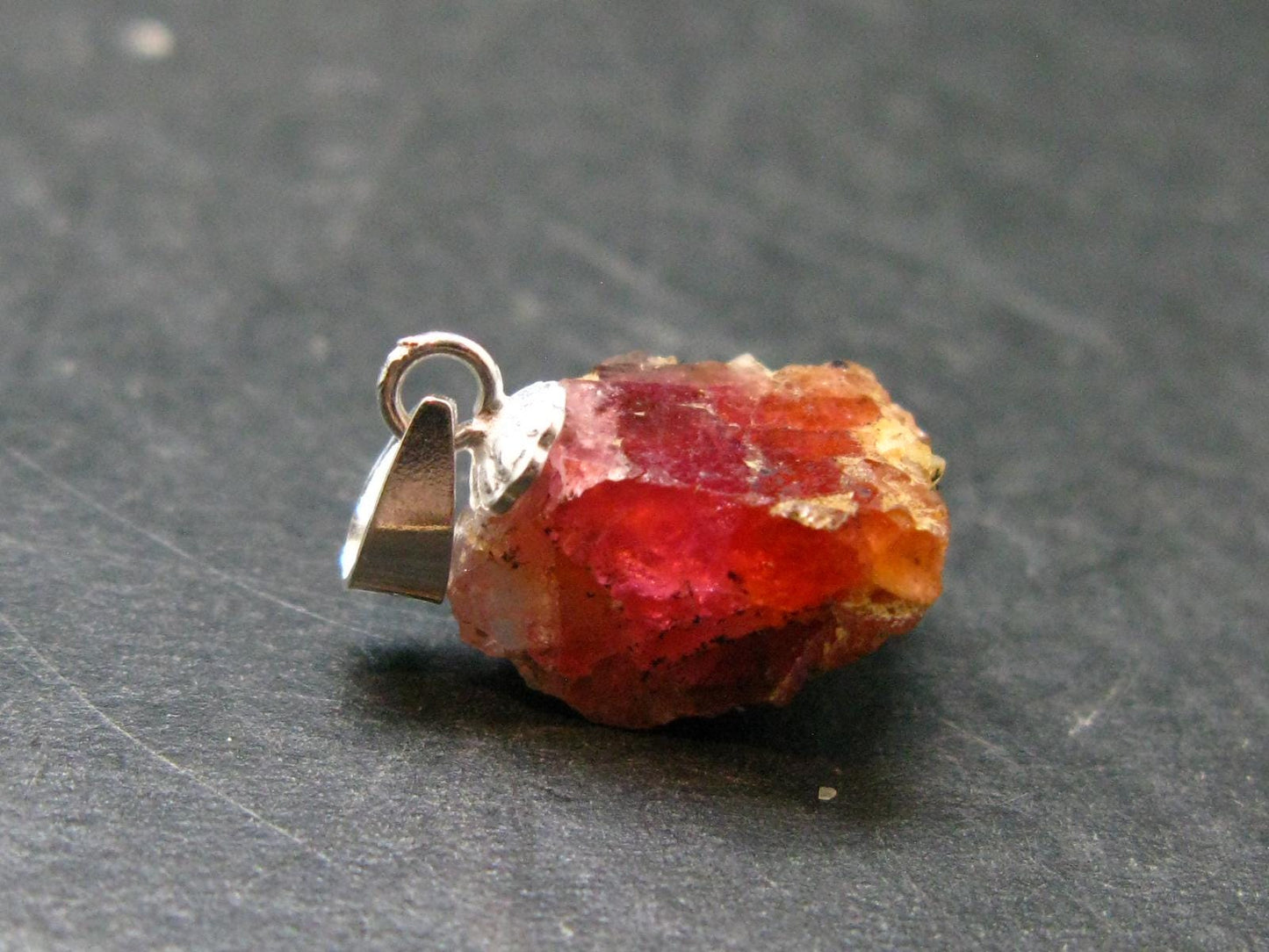 Rare Large Pezzottaite Pink Beryl 925 Silver Pendant from Madagascar - 6.05 Carats - 0.7"