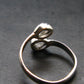 Gray Herderite Silver Ring from Africa - Size 7 - 1.94 Grams
