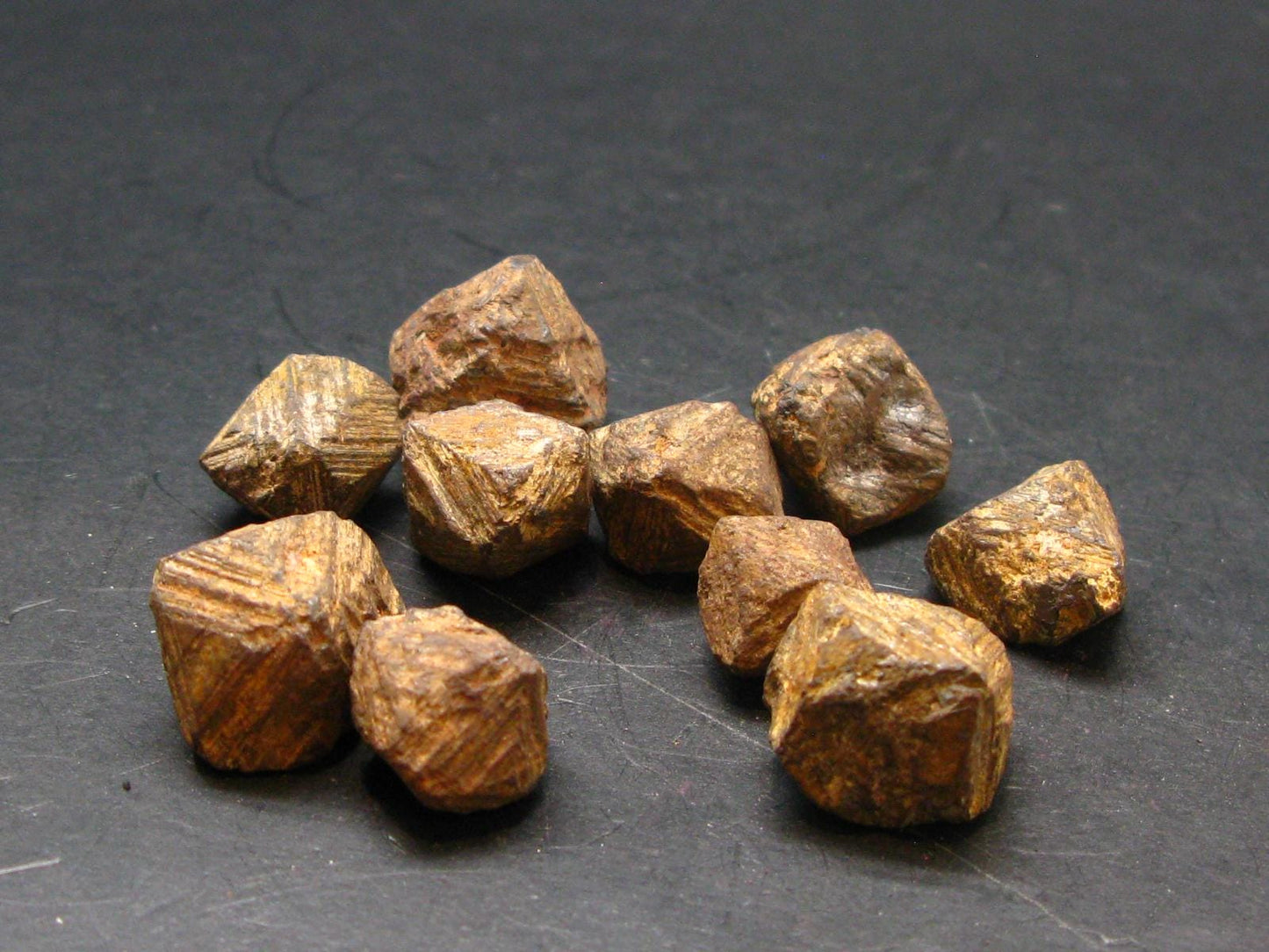 Lot of 10 Magnetite Crystals From Madagascar - 0.7" - 66.53 Grams