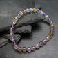 Ametrine Genuine Bracelet ~ 7 Inches ~ 6mm Round Beads