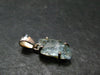 Fantastic Gemmy Aquamarine Crystal Silver Pendant From Brazil - 0.9" - 1.55 Grams