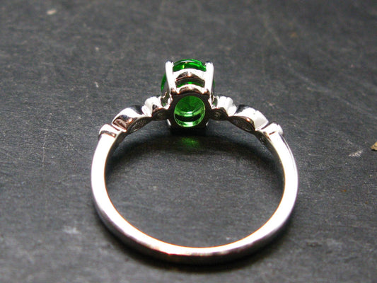 Helenite Gaia Stone Gem Sterling Silver Ring From Washington - Size 8 - 1.0 Carats