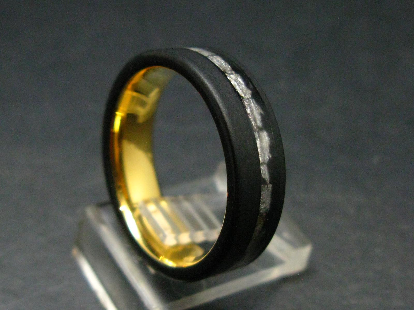Muonionalusta Meteorite Steel Ring - 9.51 Grams - Size 9