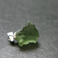 Moldavite Tektite Silver Pendant from Czech Republic - 0.6" - 0.77 Grams