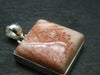 Pink Scolecite Sterling Silver Pendant From India - 1.2"