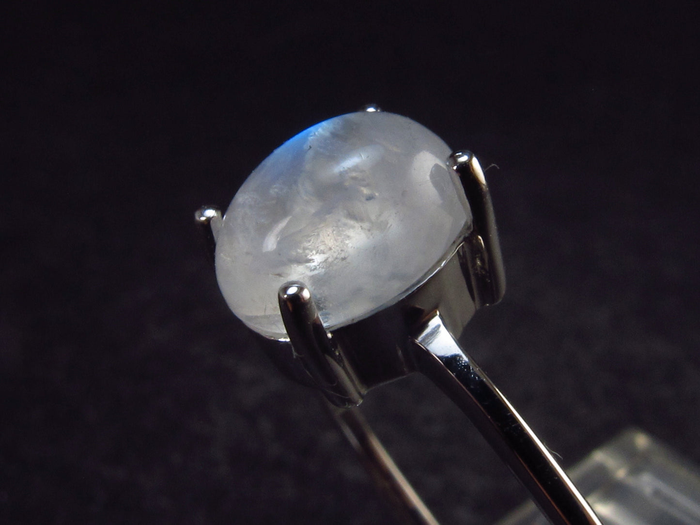 Natural Glow From Inside Moonstone 925 Silver Ring - 1.6 - Size 10.25