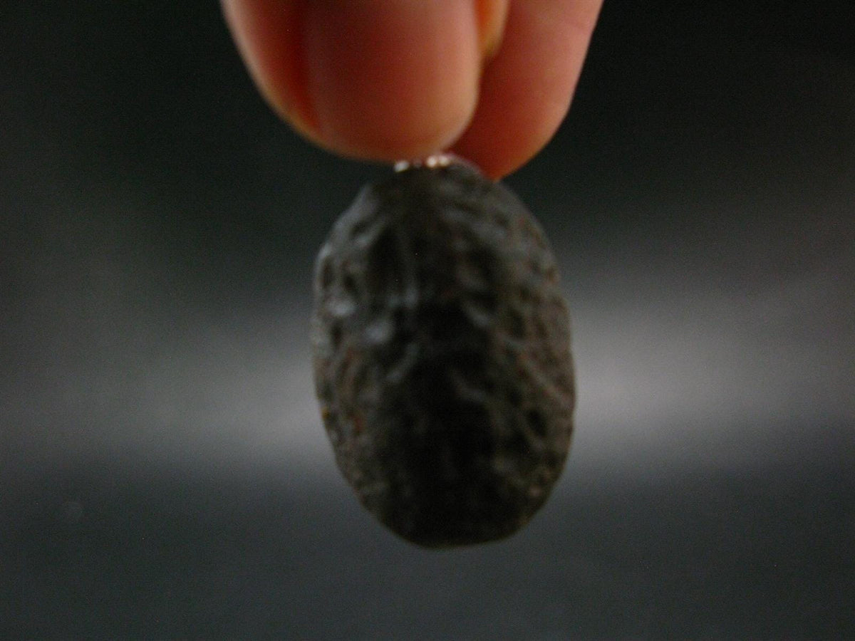 Colombianite Pseudotektite Silver Pendant from Colombia - 10.16 Grams - 1.3"