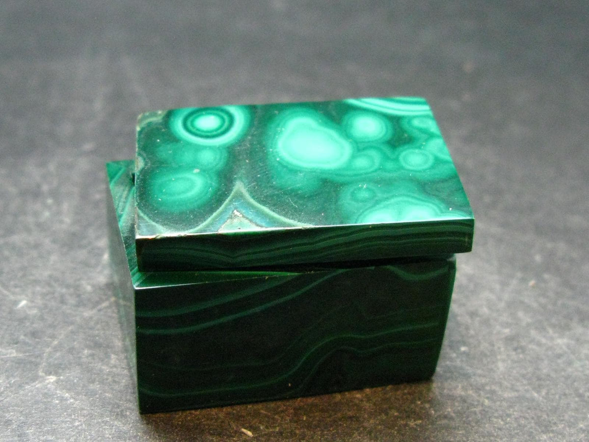 Rich Vibrant Green Malachite Box From Congo - 1.3" - 38.06 Grams