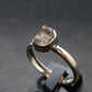 Gray Herderite Silver Ring from Africa - Size 8 - 1.86 Grams