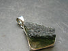 Moldavite Tektite Silver Clover Pendant from Czech Republic - 1.4" - 6.66 Grams