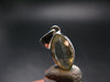 Gem Libyan Desert Glass Tektite Faceted Pendant Sterling Silver from Libya - 1.0" - 2.68 Grams