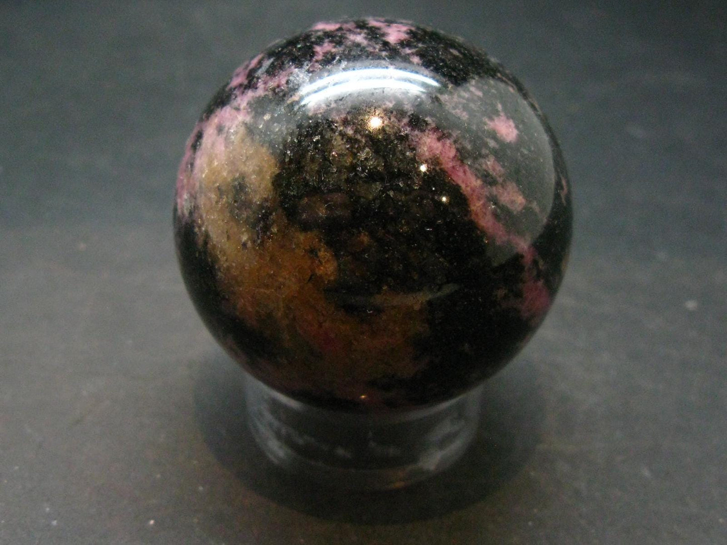 Pink Rhodonite Rodonite Sphere Ball From Canada - 1.8" - 201.34 Grams