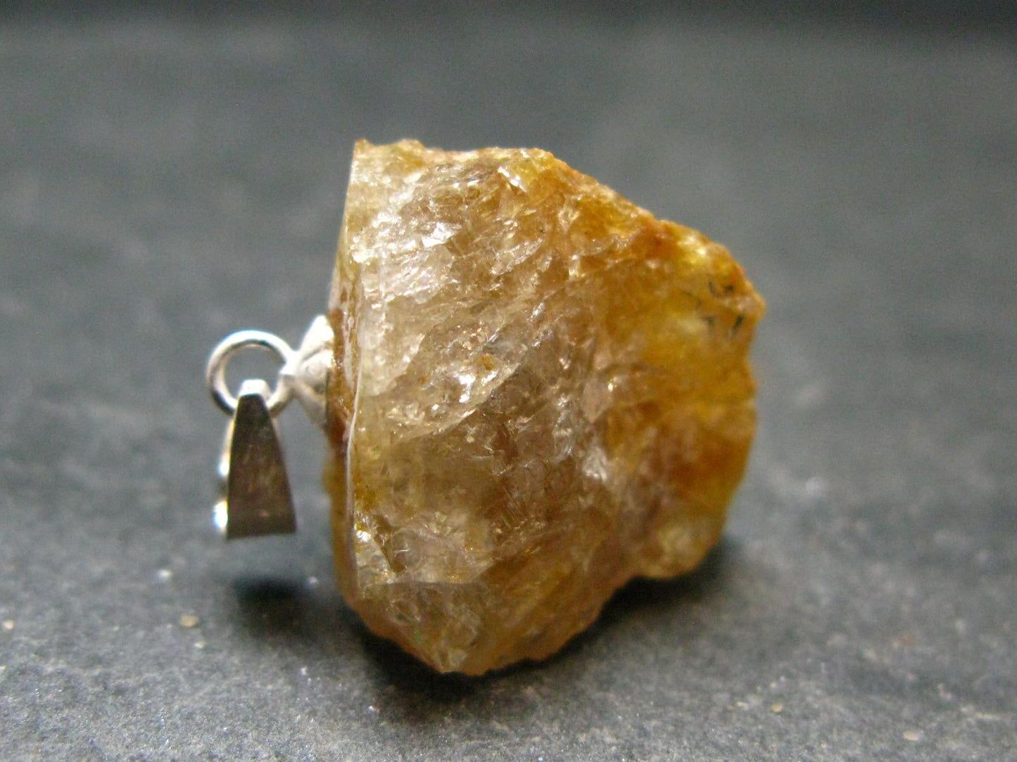 Rare Herderite Crystal Silver Pendant from Brazil - 0.9" - 3.18 Grams