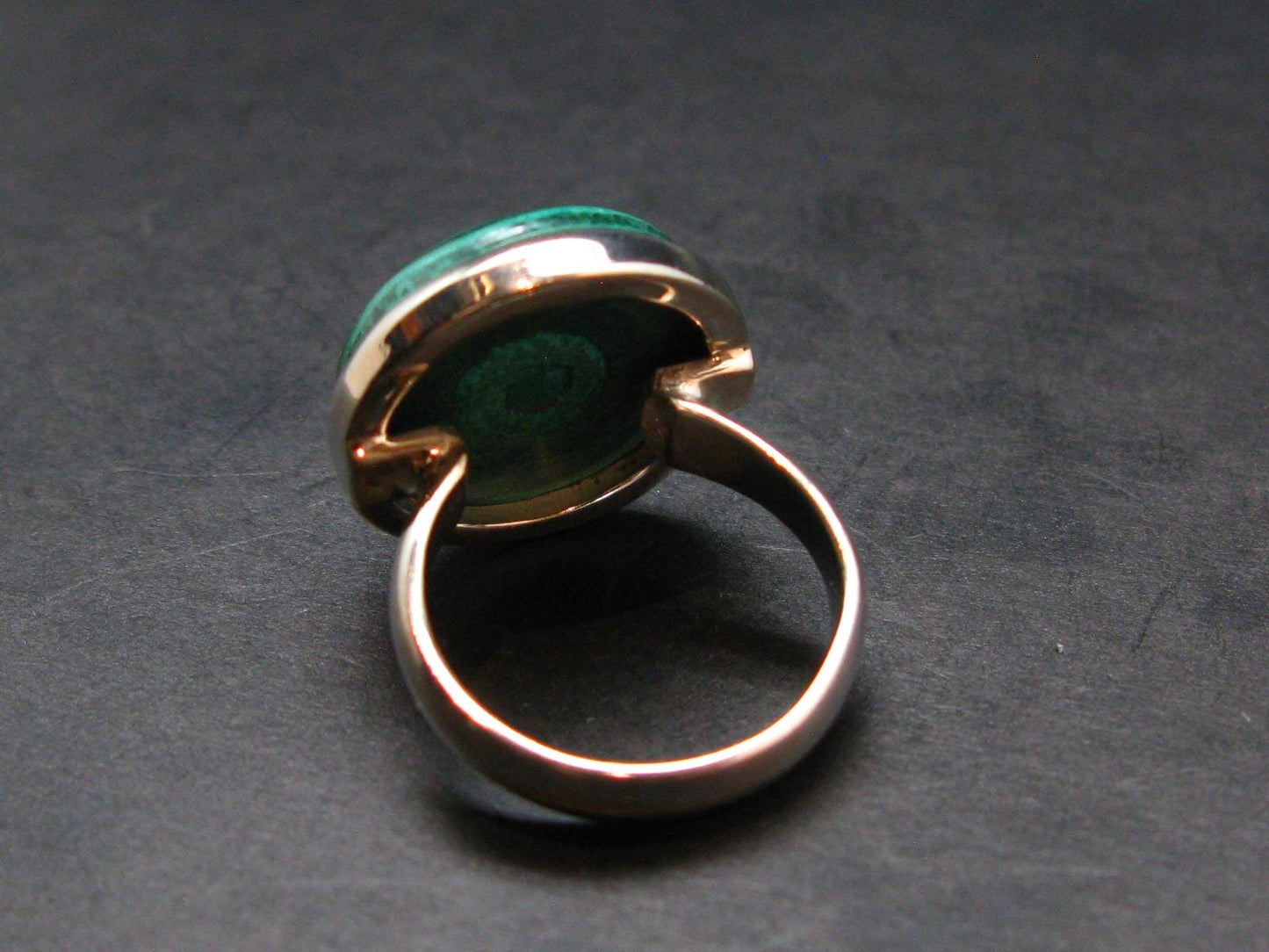 Malachite Silver Ring - 9.20 Grams - Size 7